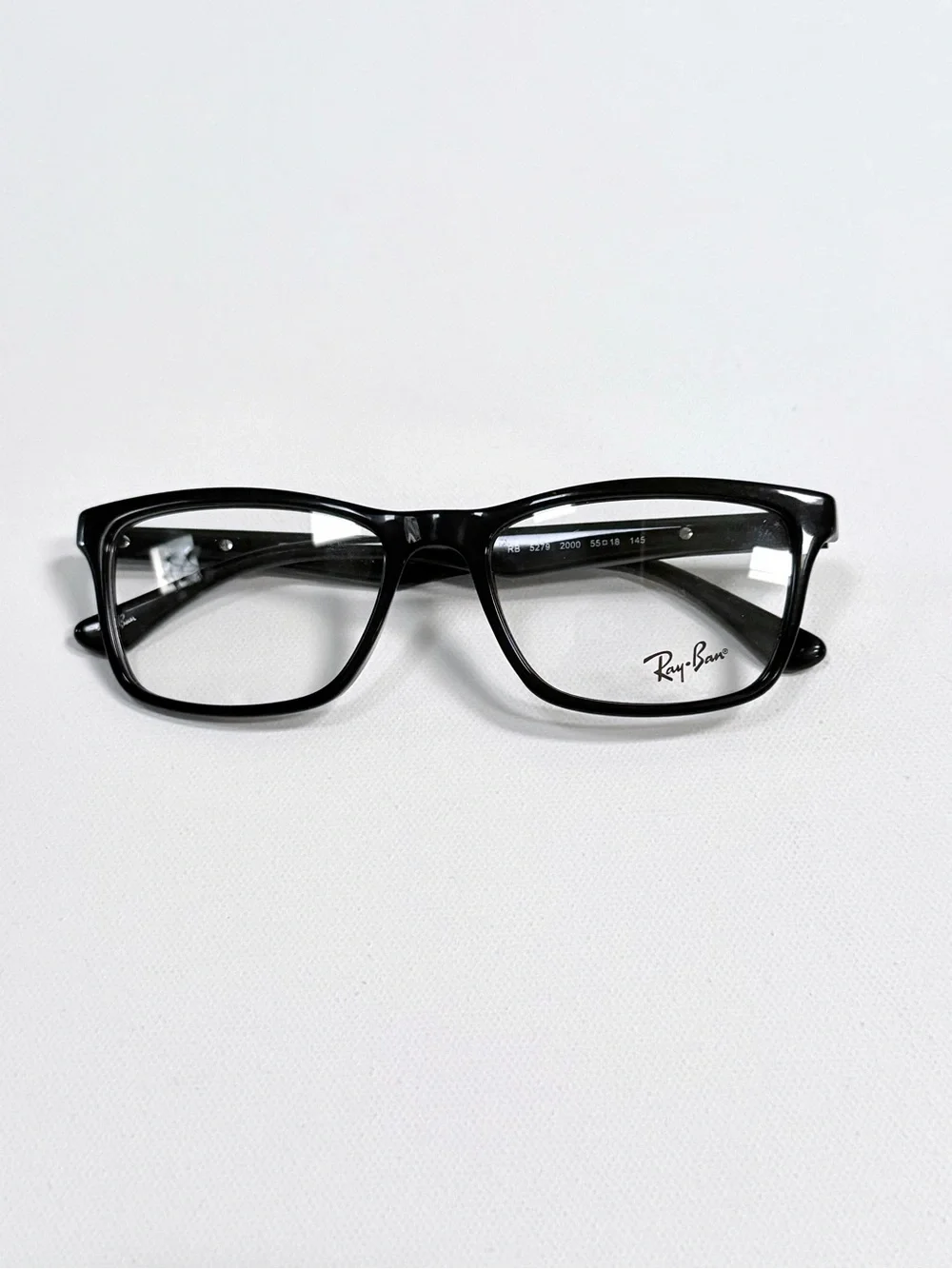 Ray-Ban Men’s Black Rectangular Acetate Glasses